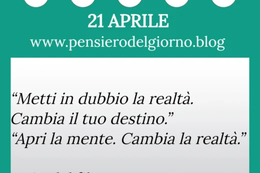 Calendario con frase del giorno 21 Aprile 2023