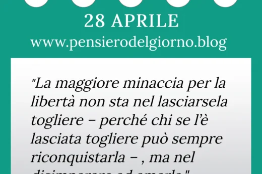 Calendario con frase del giorno 28 Aprile 2023