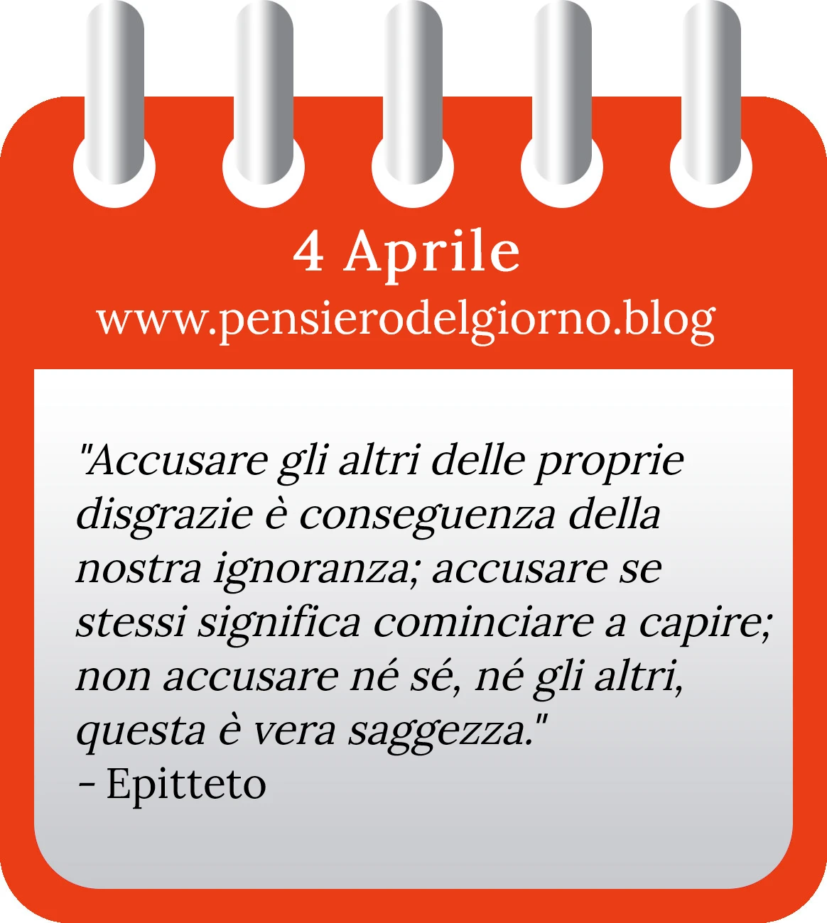 Calendario con frase del giorno 4 Aprile 2023