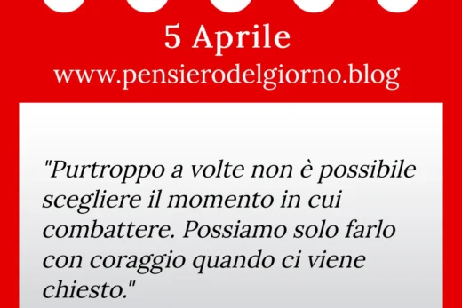 Calendario con frase del giorno 5 Aprile 2023