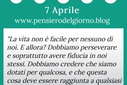 Calendario con frase del giorno 7 Aprile 2023
