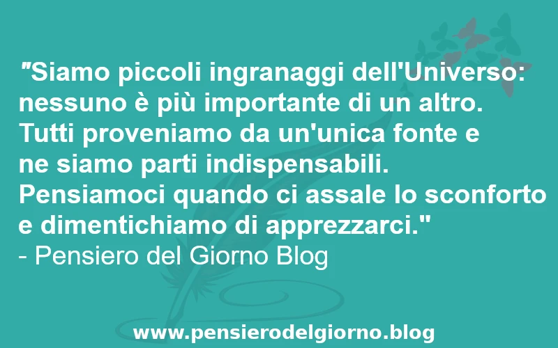 Frase del giorno ingranaggi dell'universo