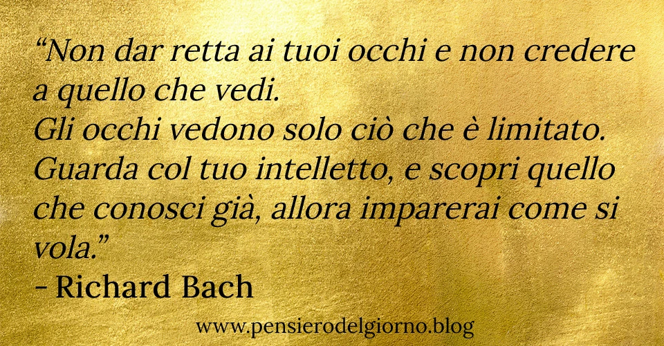 Frase di Richard Bach non credere a quello che vedi