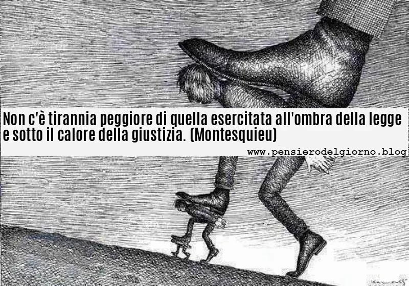 Frase sulla tirannia Montesquieu