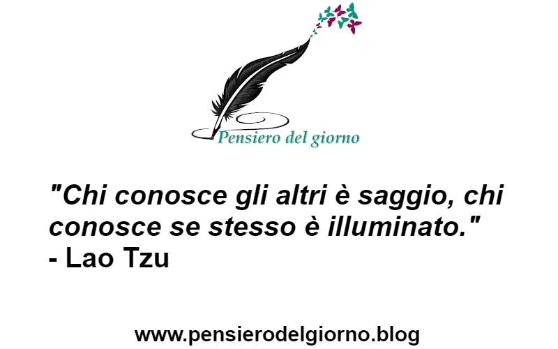 Aforisma Zen di Lao Tzu sul conoscere se stessi