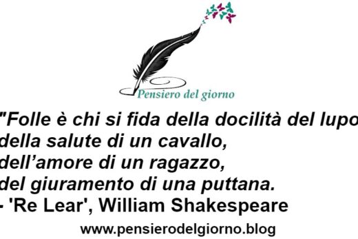 Aforisma del giorno Folle chi si fida