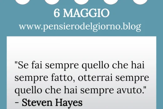 Calendario filosofico con frase del giorno 6 Maggio 2023