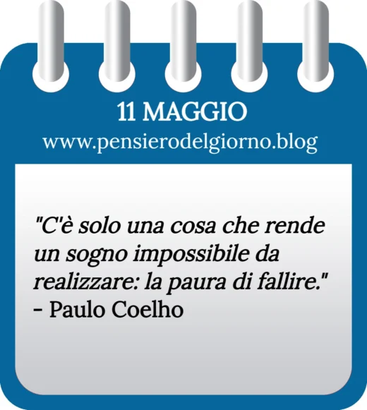 Calendario con frase del giorno 11 Maggio 2023