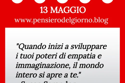 Calendario con frase del giorno 13 Maggio 2023