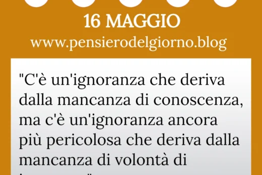Calendario con frase del giorno 16 Maggio 2023