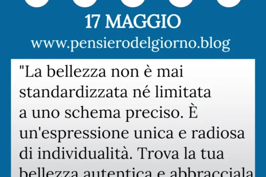 Calendario con frase del giorno 17 Maggio 2023