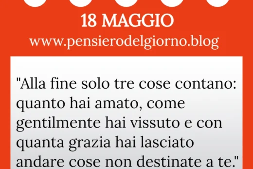 Calendario con frase del giorno 18 Maggio 2023