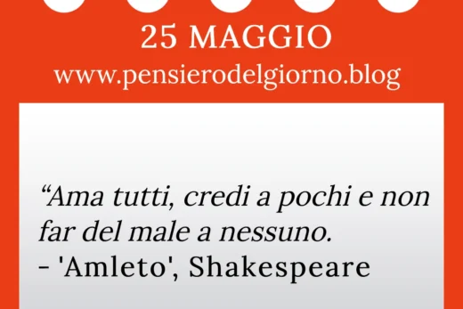 Calendario con frase del giorno 25 Maggio 2023