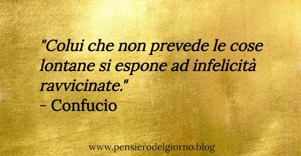 Frase Zen di Confucio sul prevedere le cose