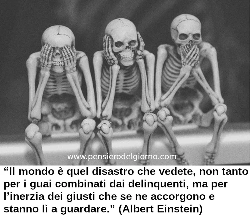 Citazione sull'omertà Albert Einstein