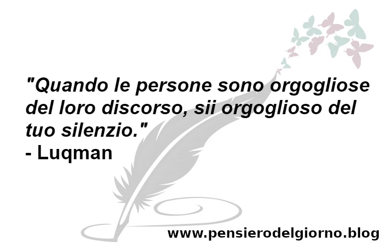 Frase su orgoglio vanità Luqman