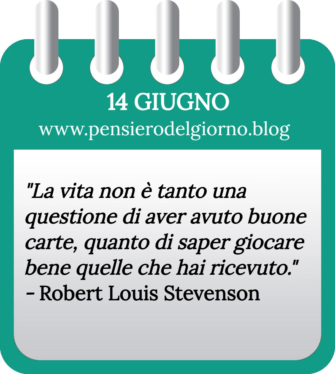 Calendario con frase del giorno 14 Giugno 2023