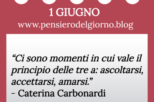 Calendario con frase del giorno 1 Giugno 2023