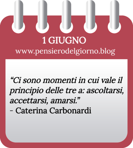 Calendario con frase del giorno 1 Giugno 2023