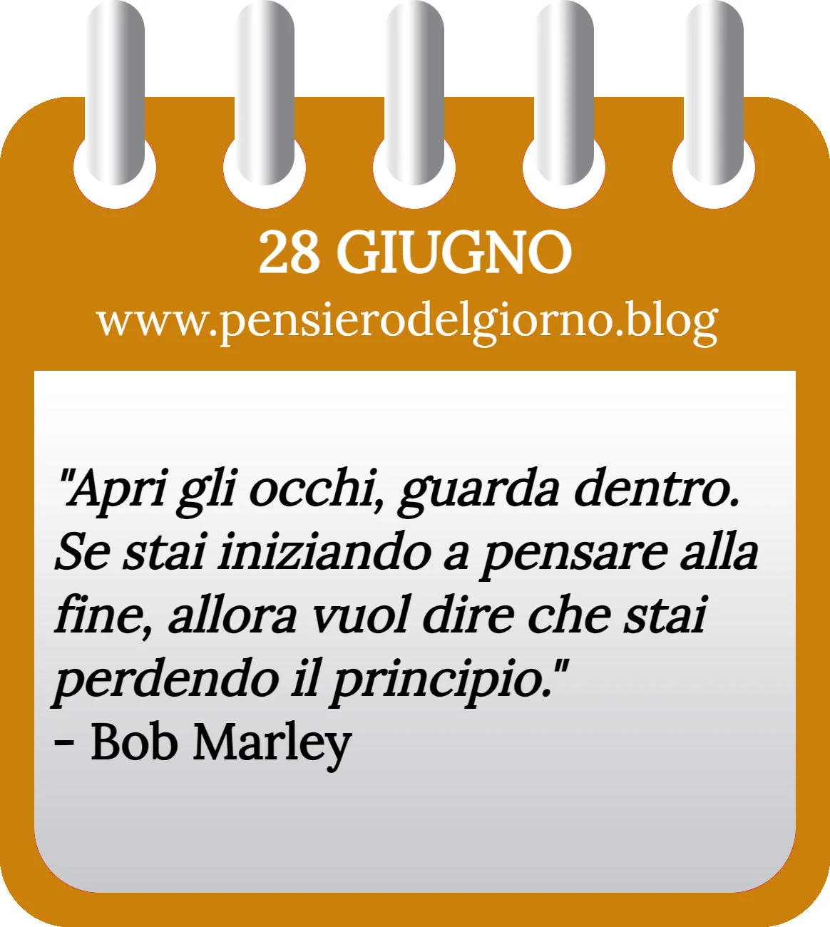 Calendario con frase del giorno 28 Giugno 2023