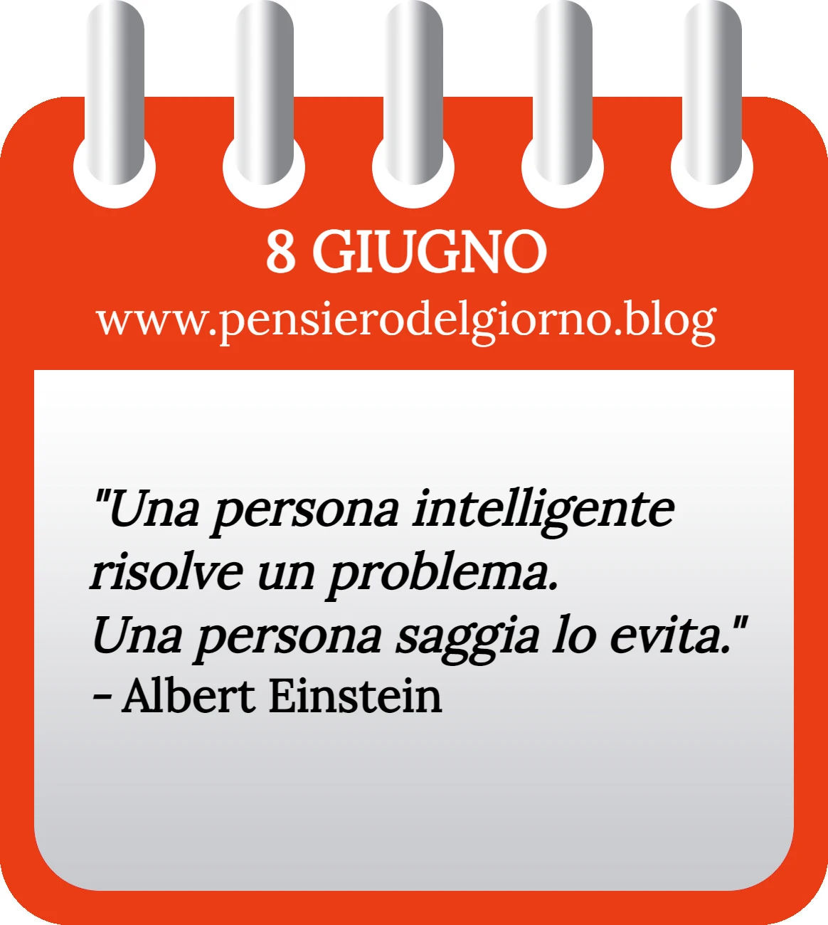 Calendario con frase del giorno 8 Giugno 2023