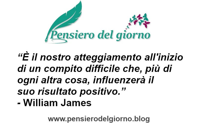 Frase sull'avere atteggiamento positivo Jamse