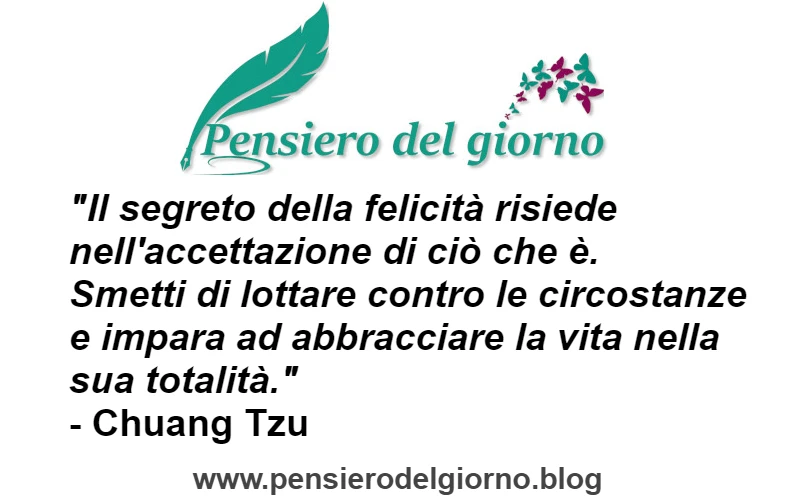 Citazione di Zhuangzi sul segreto della felicità