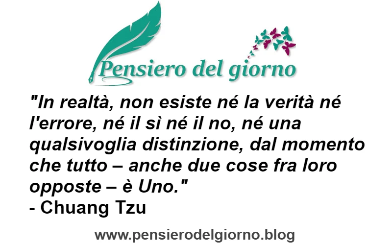 Citazione di Chuang Tzu Zhuangzi tutto è Uno