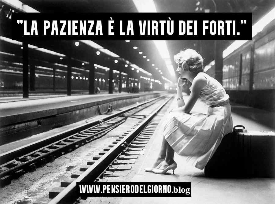 La pazienza è virtù dei forti frasi