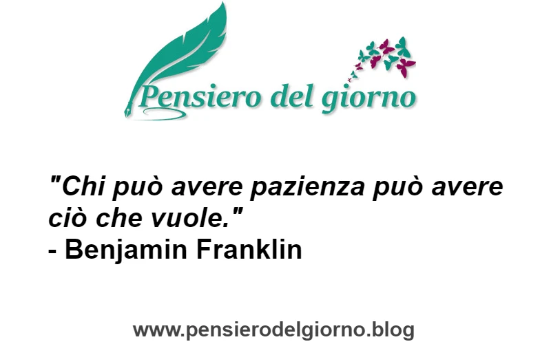 Aforisma sulla pazienza Franklin