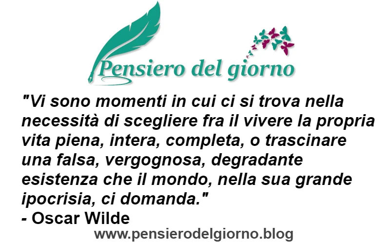 Ipocrisia citazione di Oscar Wilde 