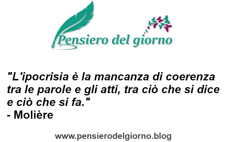 Citazione ipocrisia incoerenza Moliere