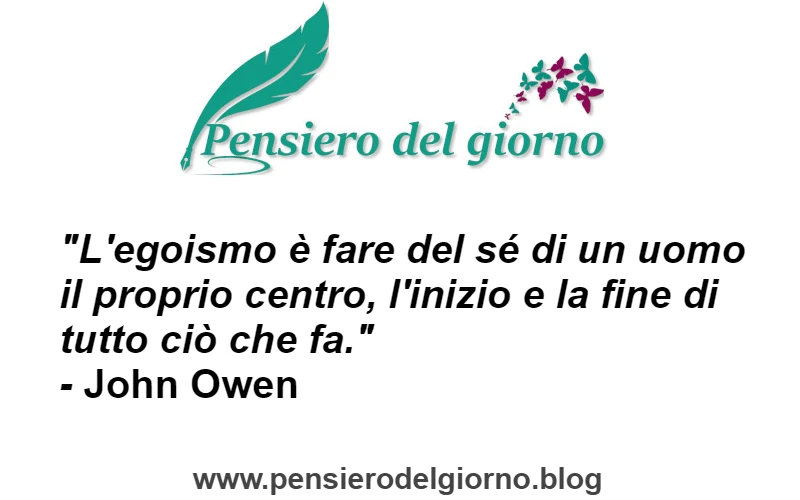 Citazione egoismo proprio centro Owen