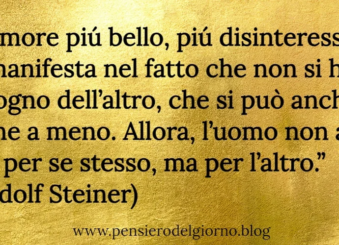 Rudolf Steiner insegnamenti amore vero