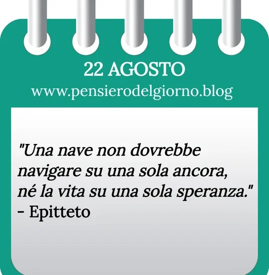 Calendario con frase del giorno 22 Agosto 23