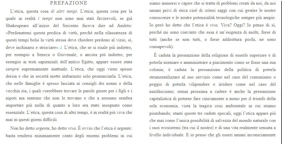 Prefazione Etica per Giorni Difficili