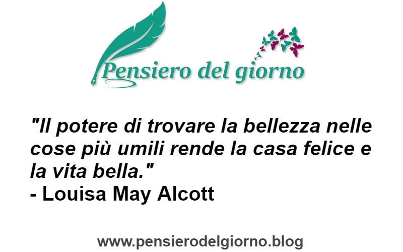 Citazione Il potere di trovare la bellezza Louisa May Alcott