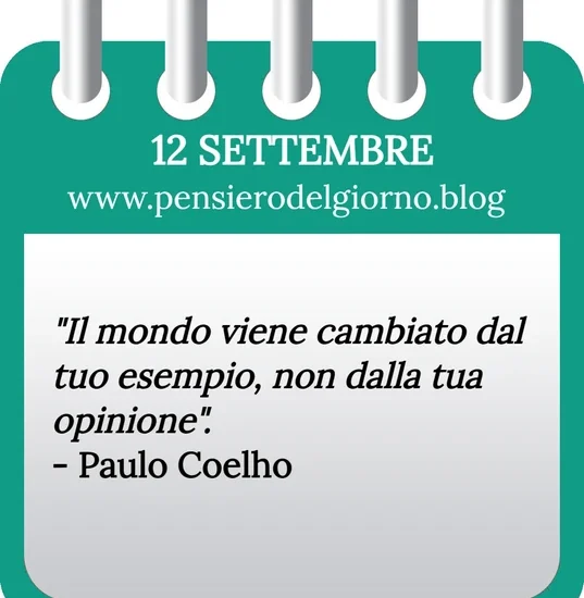 Calendario con frase del giorno 12 Settembre 2023