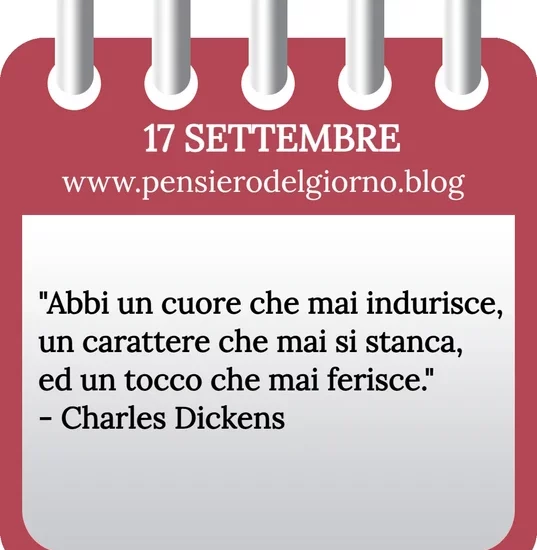 Calendario con frase del giorno 17 Settembre 2023