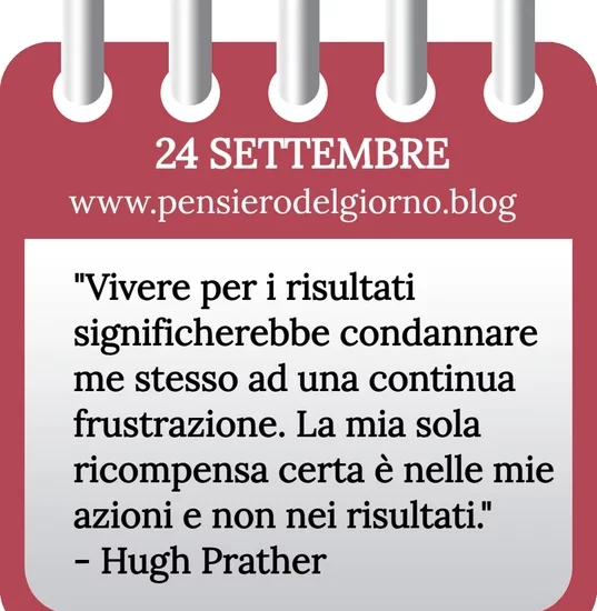 Calendario con frase del giorno 24 Settembre 2023