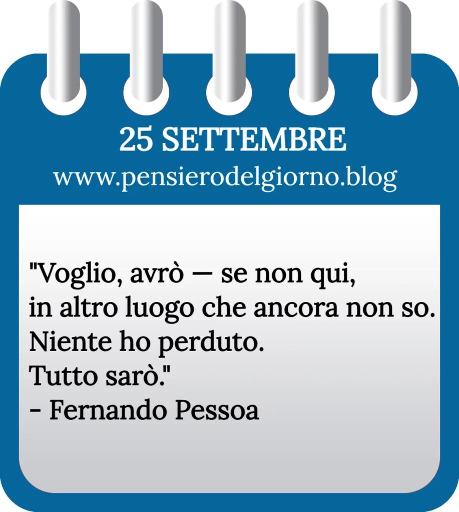 Calendario filosofico con frase del giorno oggi 25 Settembre 2023