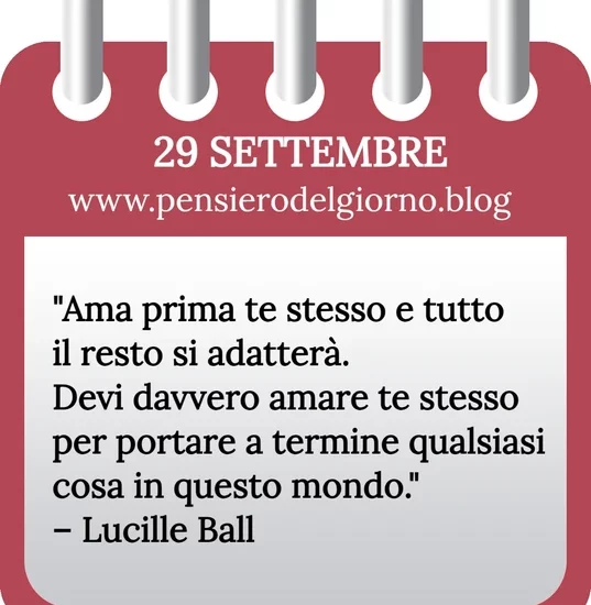 Calendario con frase del giorno 29 Settembre 2023