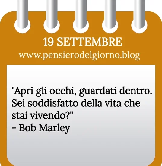 Calendario filosofico con frase del giorno 19 Settembre 2023