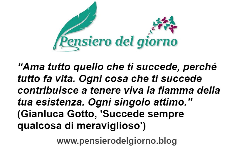 Citazione Ama tutto quello che ti succede