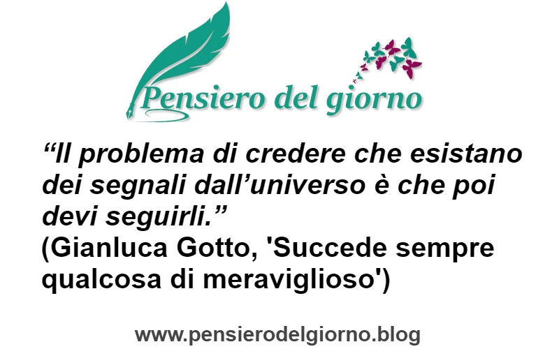 Citazione Credere segnali Universo