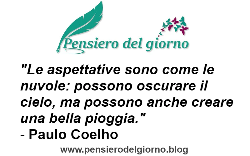 Citazione Le aspettative come nuvole Coelho