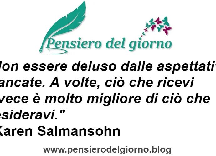 Citazione Non essere deluso aspettative mancate