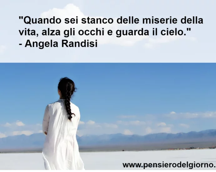 Frase alza gli occhi al cielo Randisi