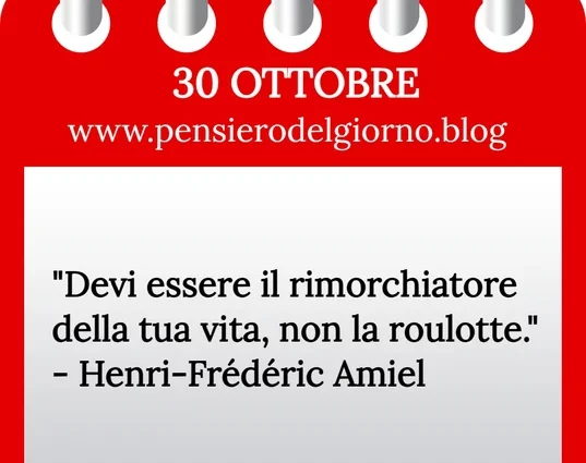 Calendario con frase del giorno 30 Ottobre 2023