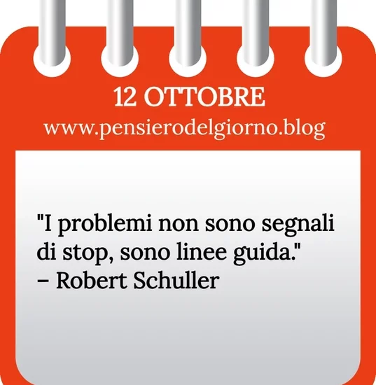 Calendario con frase del giorno 12 Ottobre 2023